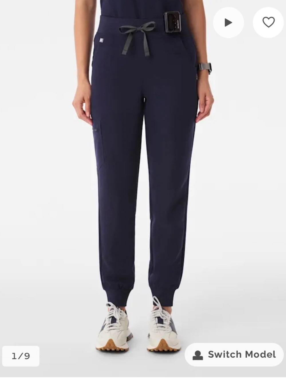 Figs Navy Drawstring Jogger Pants Women Scrubs